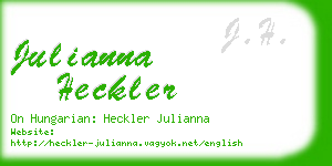 julianna heckler business card
